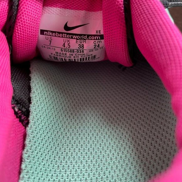 NIKE Women’s Charcoal/Pink Zoom Structure 17 2013 Running Shoes 615588-036 7 US - Picture 6 of 10